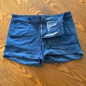 American Eagle Midi denim blue AEO twill shorts